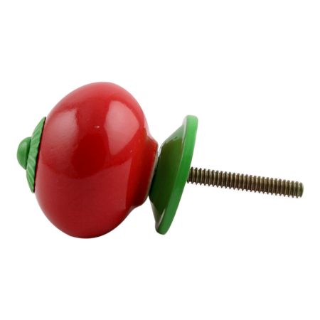 Solid Red Green Fitting Ceramic Knob